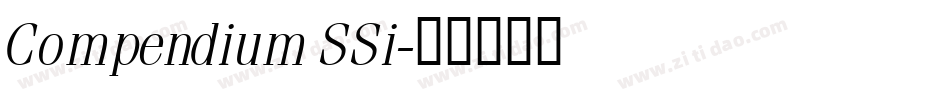 Compendium SSi字体转换